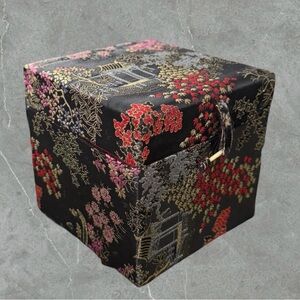 💟Vintage Japanese Brocade Fabric Hinged Box